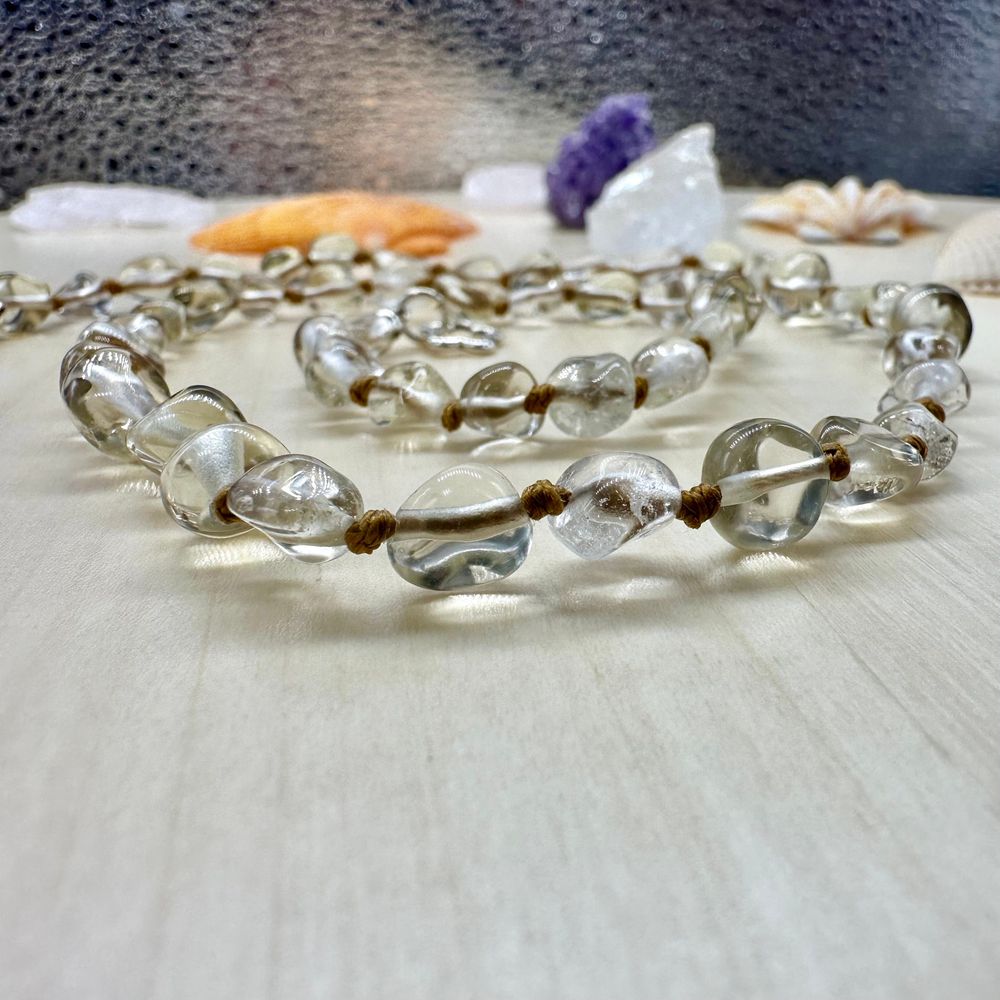 18” lemon quartz // adult gemstone necklace // sterling silv...