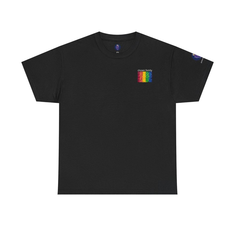 Chosen Family Rainbow Tee - LGBTQIA Pride Art, Unisex Cotton